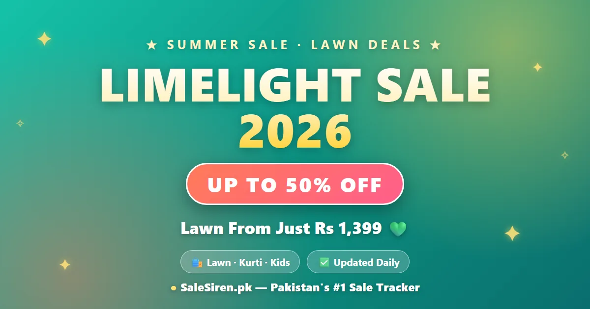 Limelight sale 2026 up to 50% off unstitched lawn from Rs 1399