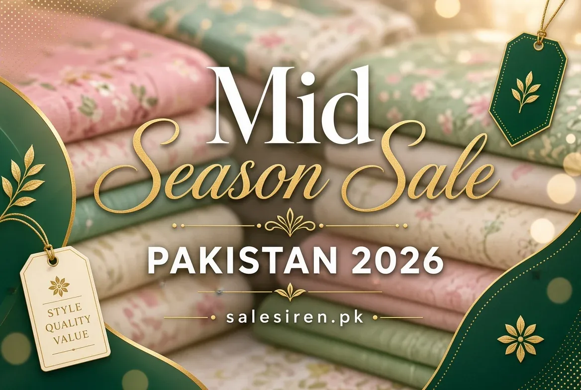 Mid season sale Pakistan 2026 timing calendar across 19 clothing brands