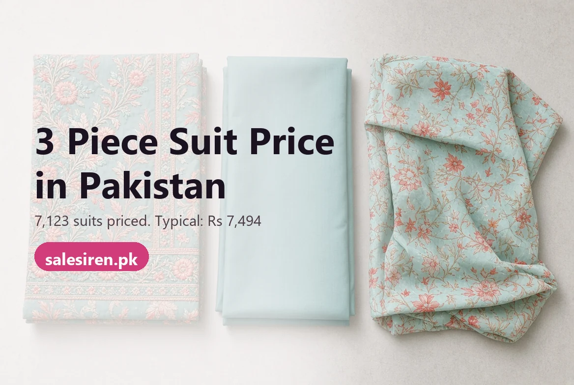 3 piece suit price in Pakistan compared across 17 clothing brands in 2026