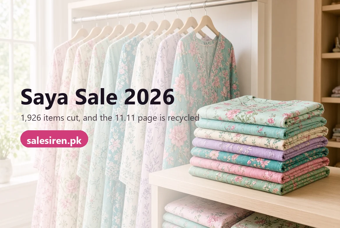 Saya sale 2026 discounts on stitched suits, unstitched lawn and shirt and trouser sets