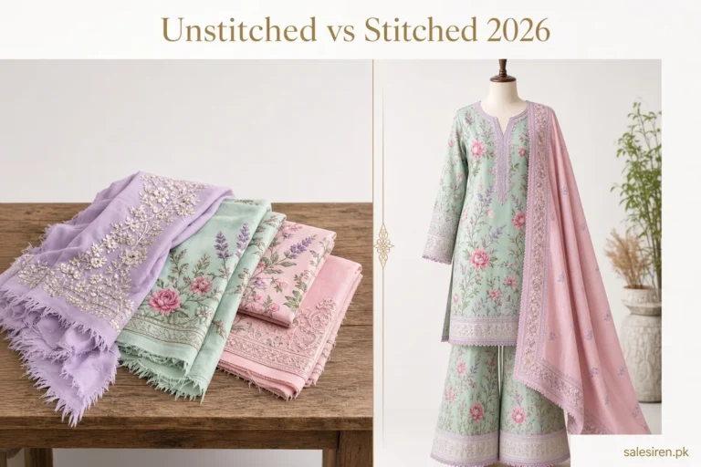 Unstitched vs stitched suits in Pakistan 2026 compared on real measured prices