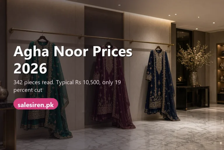 Agha Noor prices and stock measured across the full product catalogue in Pakistan