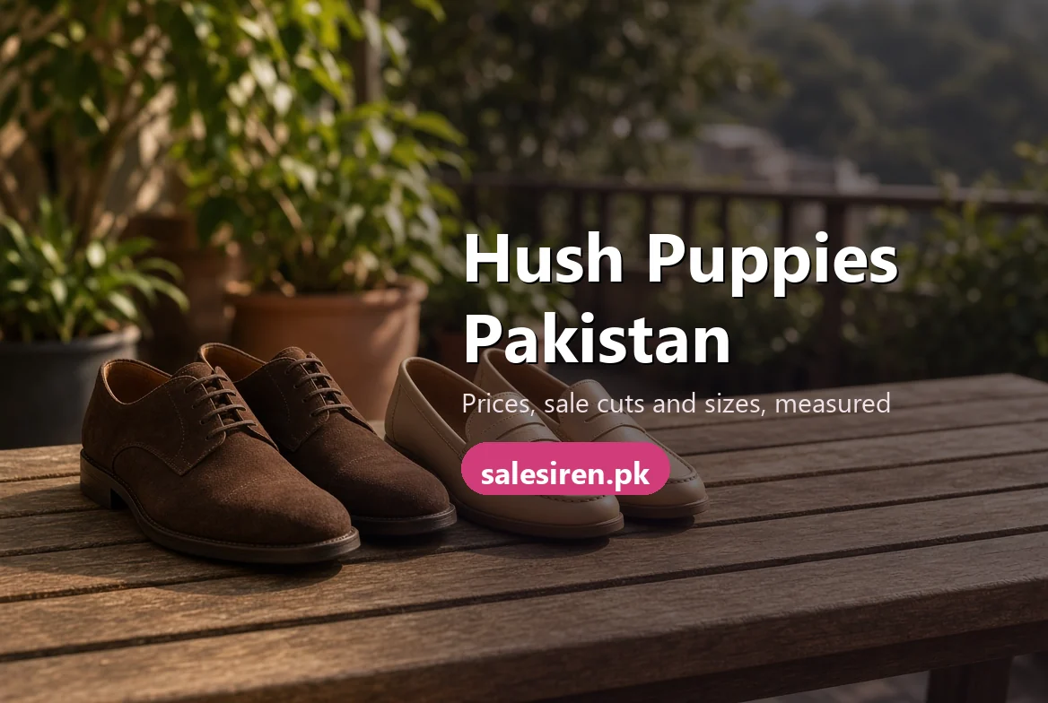 Hush Puppies Pakistan shoe prices, sale cuts and sizes measured across the full online catalogue
